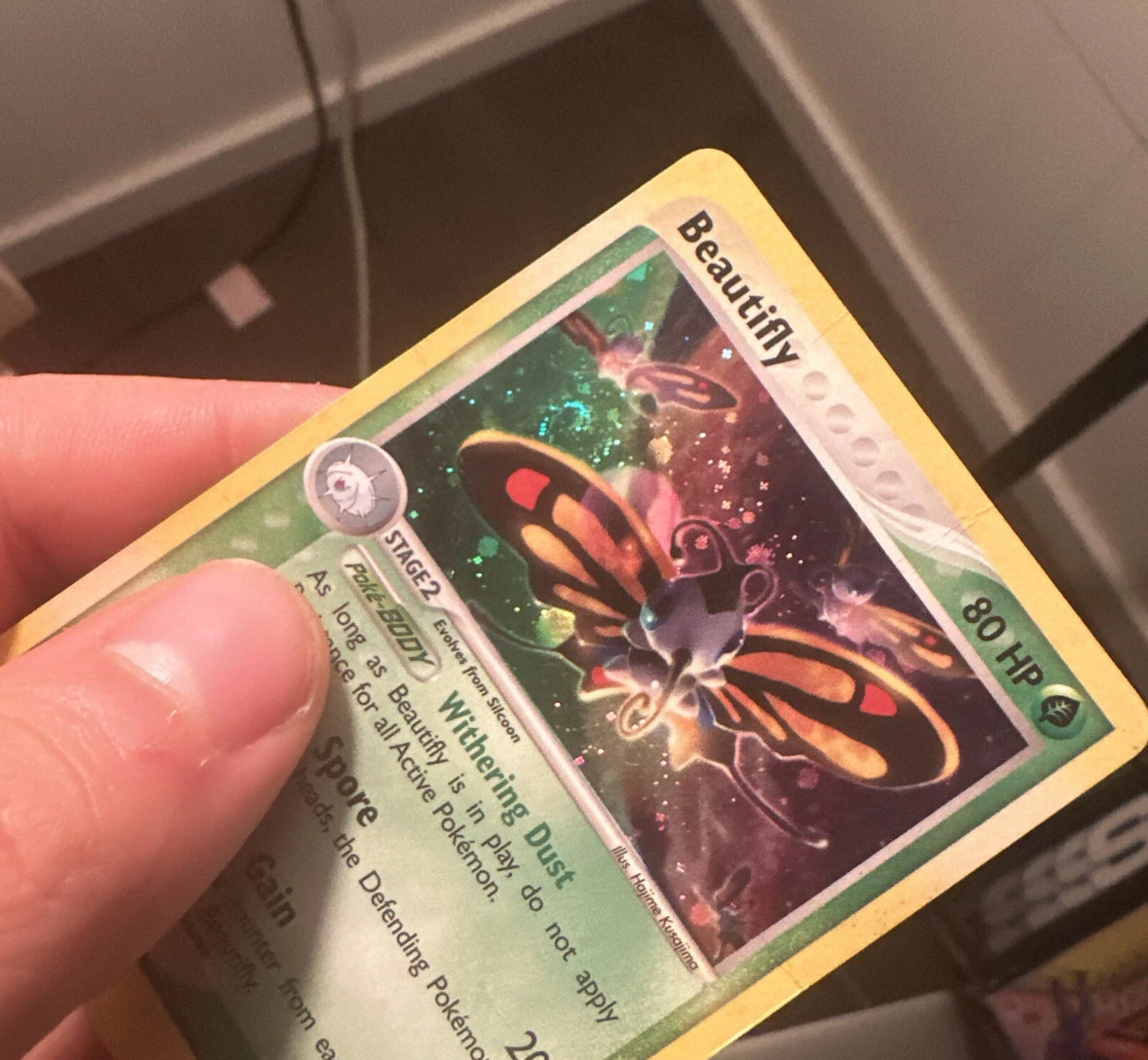 Beautifly 2/109 EX Ruby & Sapphire Holo Rare Pokemon HP Swirl