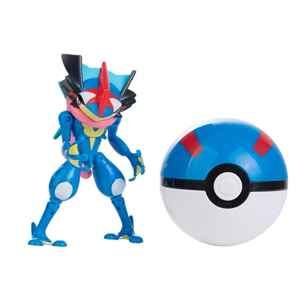 Pokemon Ash’s Greninja Toy Figure New In Box Adjustable To Go Inside Great Ball