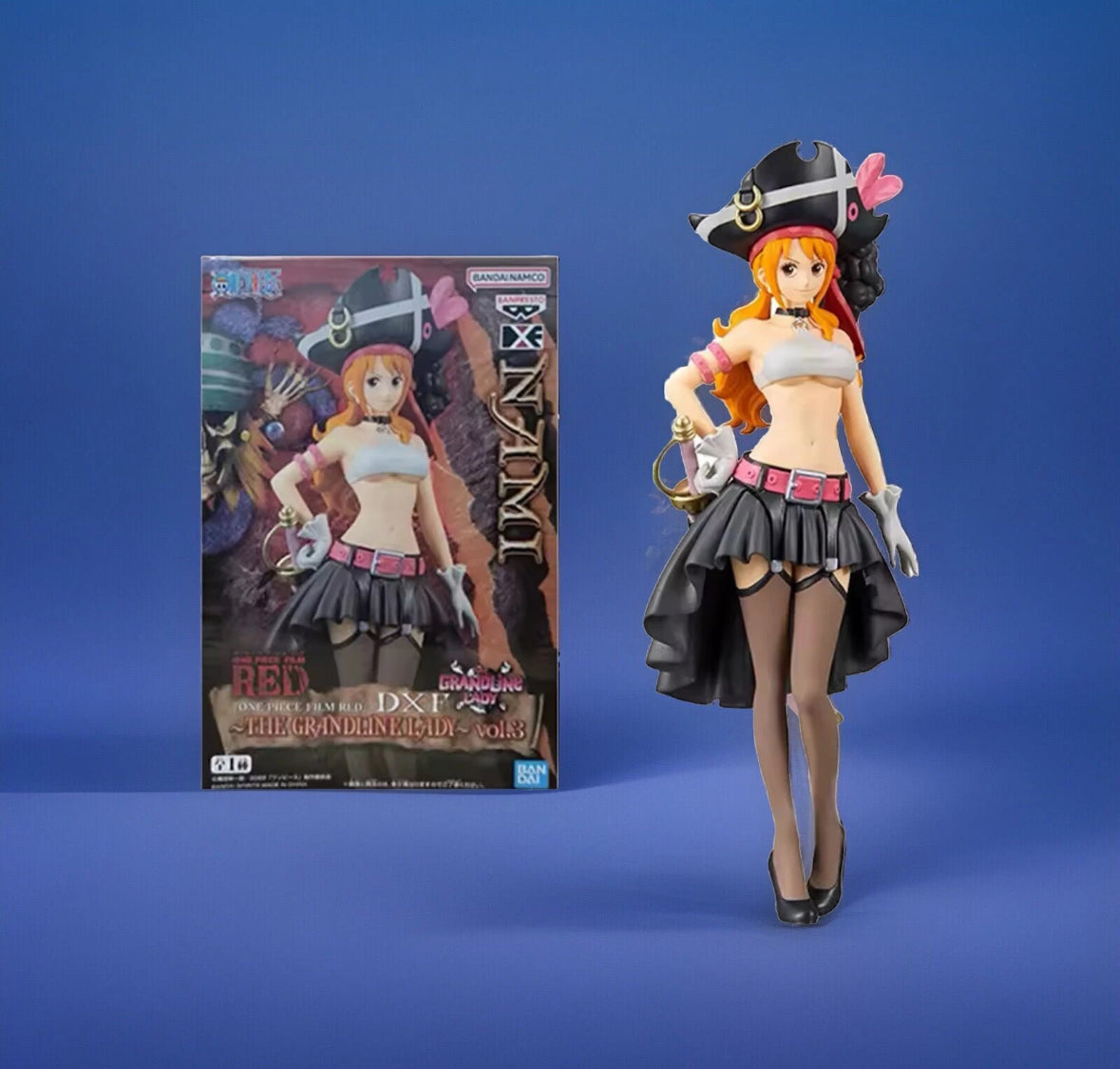 Vintage 20cm Anime One Piece Nami Black Clothes Action Figure New With Box