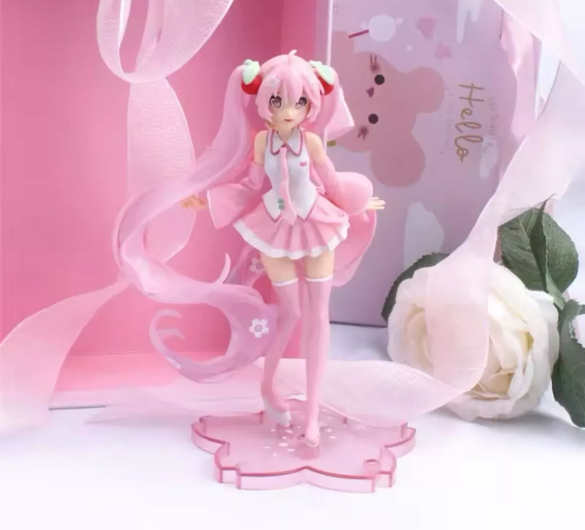 Hatsune Miku Action Figure Miku Kawaii Collection Model Pink 14.5cm Brand New