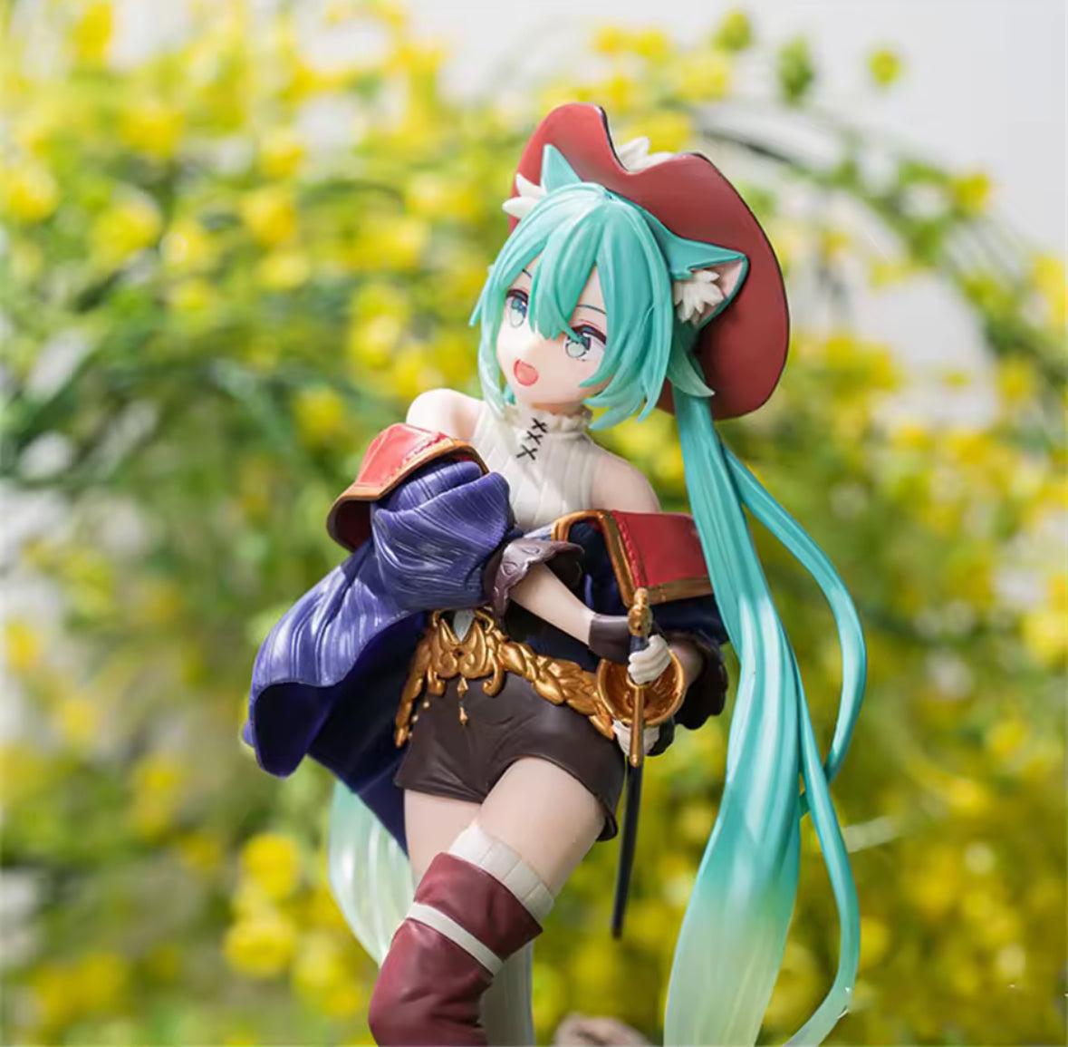 Hatsune Miku Anime Figure Fairy Tale Wonderland Puss In Boots Kawaii Brand New