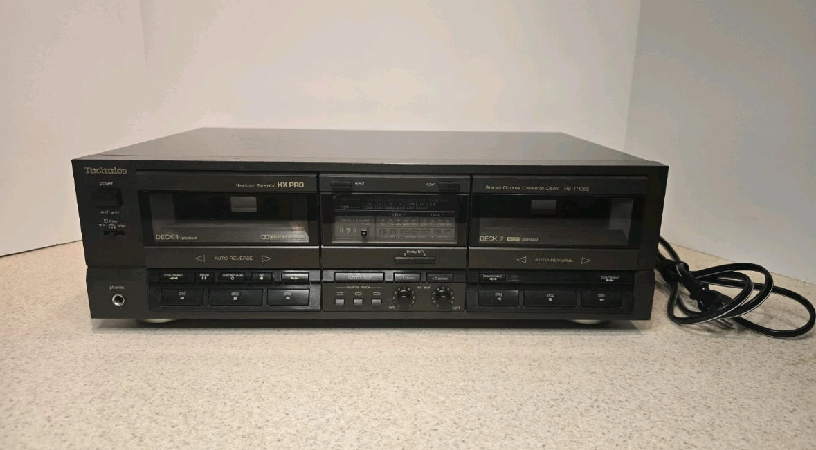 Technics RS-TR265 Stereo Double Cassette Tape Deck HX-PRO Dual Auto Reverse
