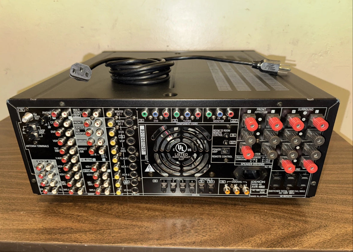 Denon AVR-4800 THX Ultra Digital Surround Receiver AM/FM Stereo 5.1 Tested Work