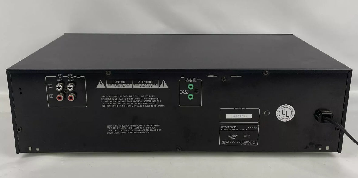 Vintage Kenwood Dual Cassette Player Recorder Model KX-W891 Tested Excellent