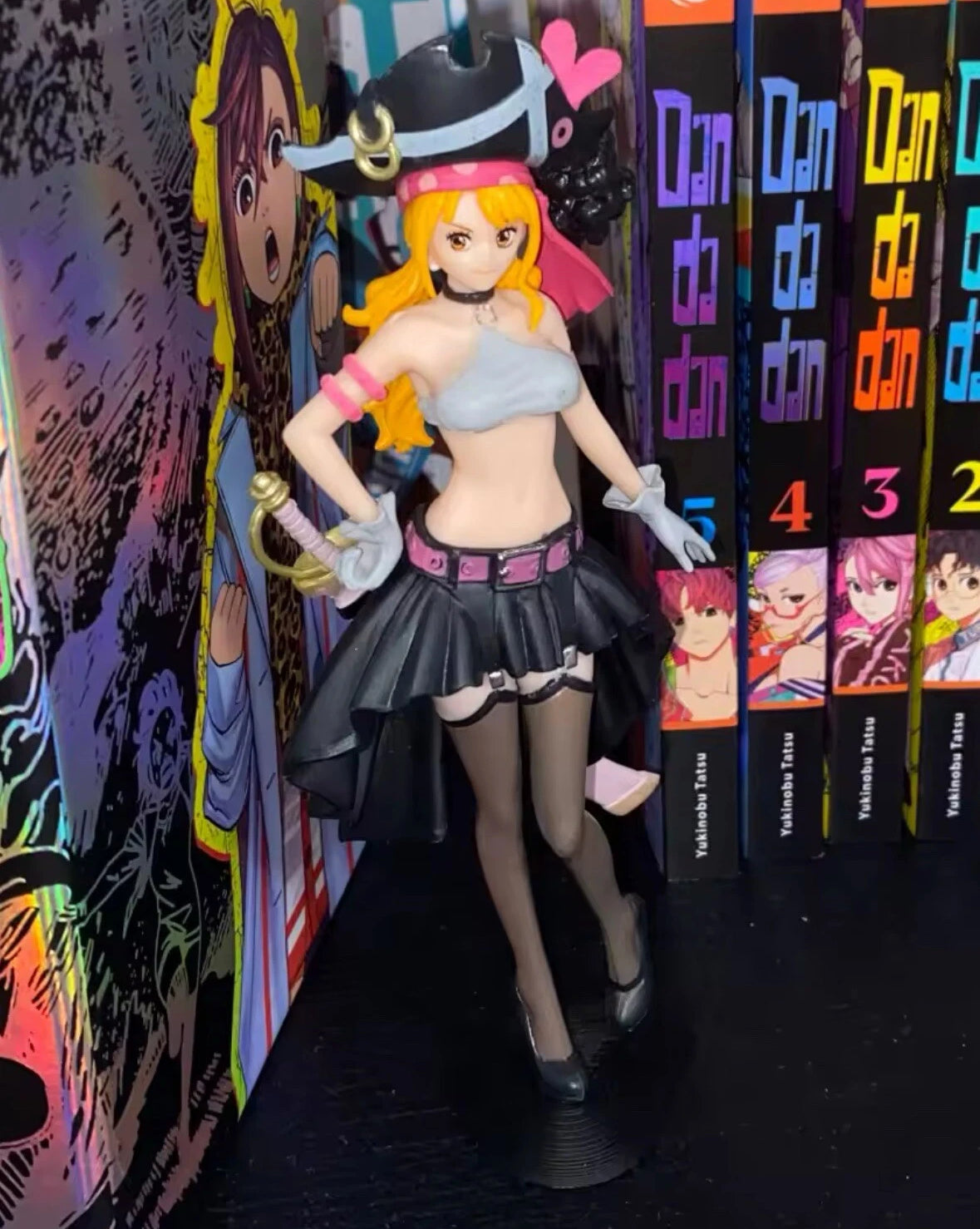 Vintage 20cm Anime One Piece Nami Black Clothes Action Figure New With Box