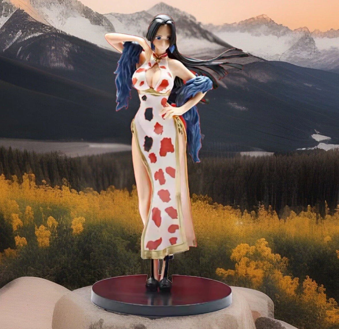 Vintage 22CM One Piece Japan Anime Statue Boa Hancock cheongsam Figure Rare New