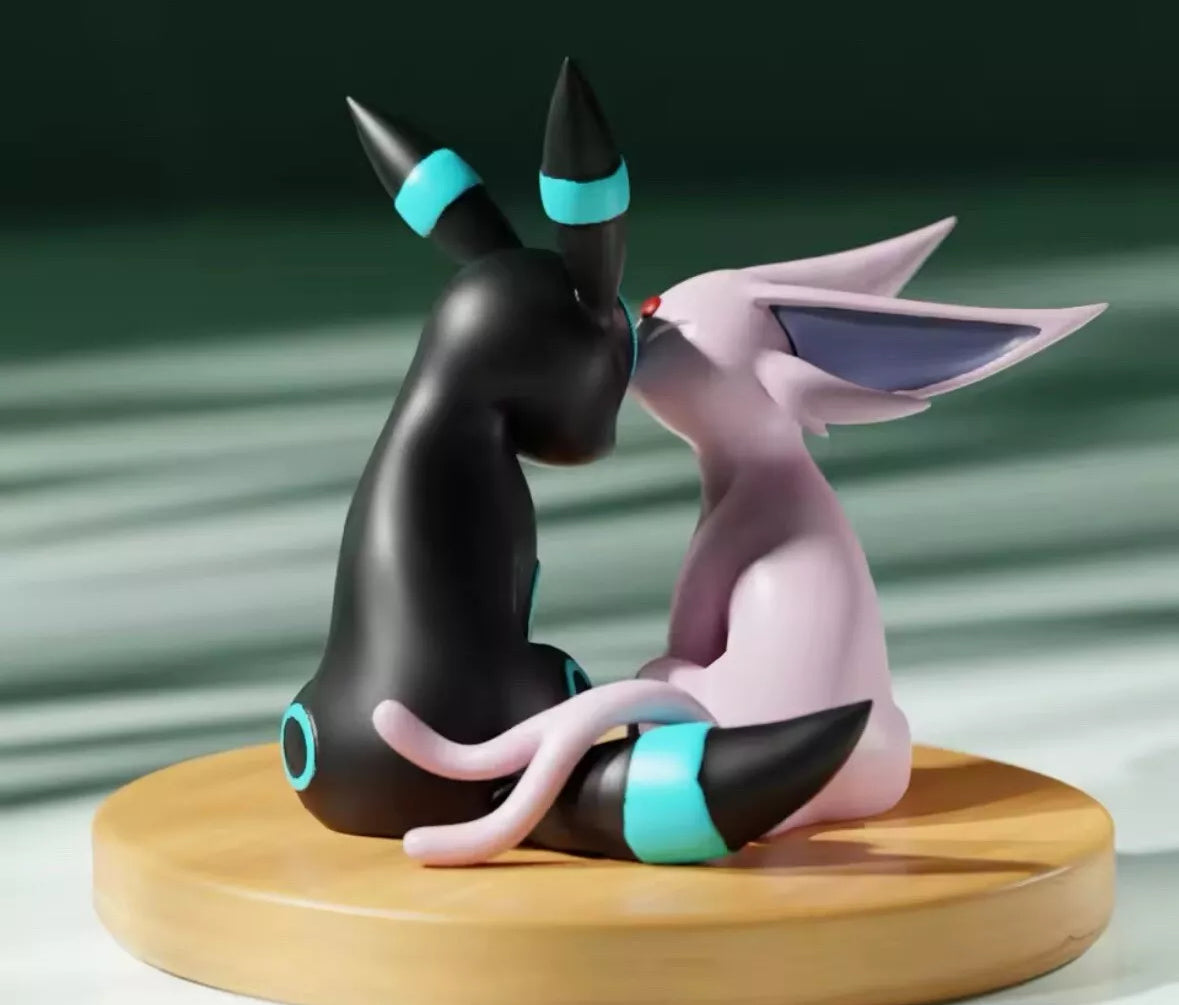 2Pcs/Set Super Cute Pokemon Umbreon and Espeon Action Figure Dolls 9cm Tall New