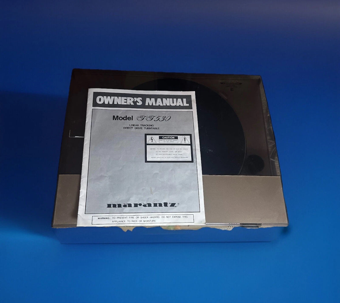 Vintage Marantz TT530 Linear Tracking Direct Drive Turntable W Manual Works Gem