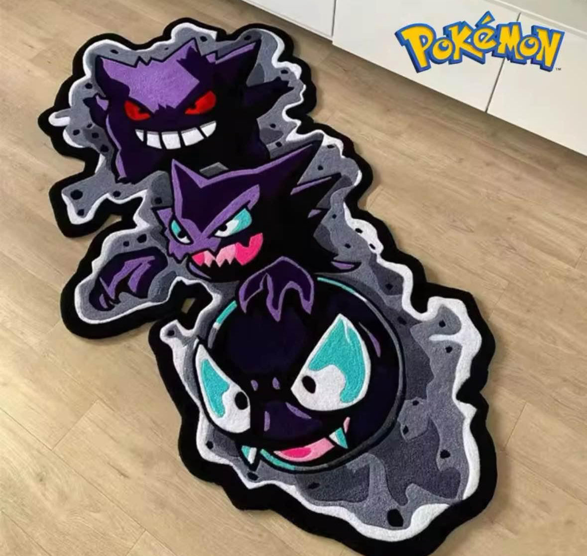 Pokemon Carpet Gengar Evolutions Line Floor Mat Soft Hair Carpet Decoration