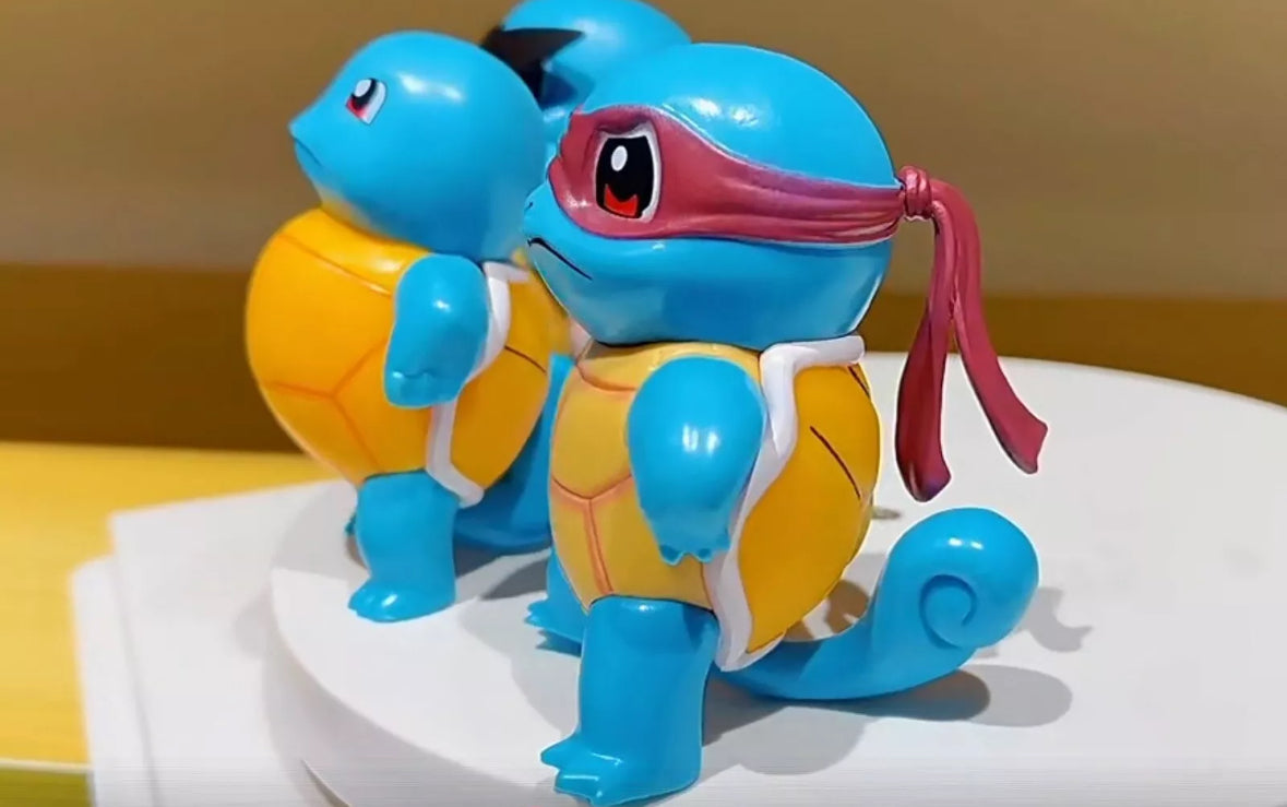 3 Piece Pokemon Squirtle Squad Action Figures Glasses Action Figure Brand New