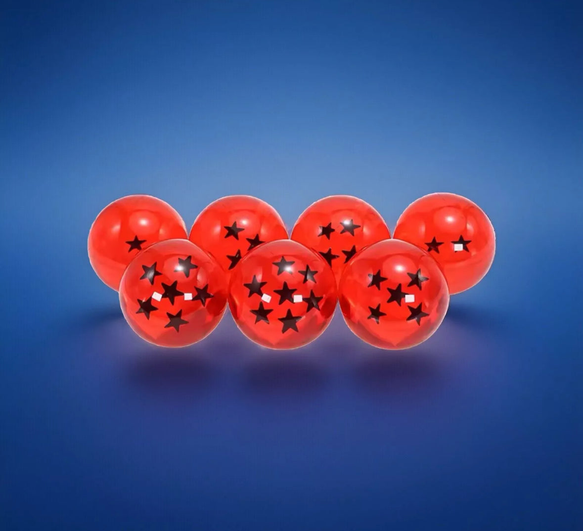 VINTAGE 3.5cm Dark Red Variant Dragonball Z Shenron 7 Balls Set New With Box