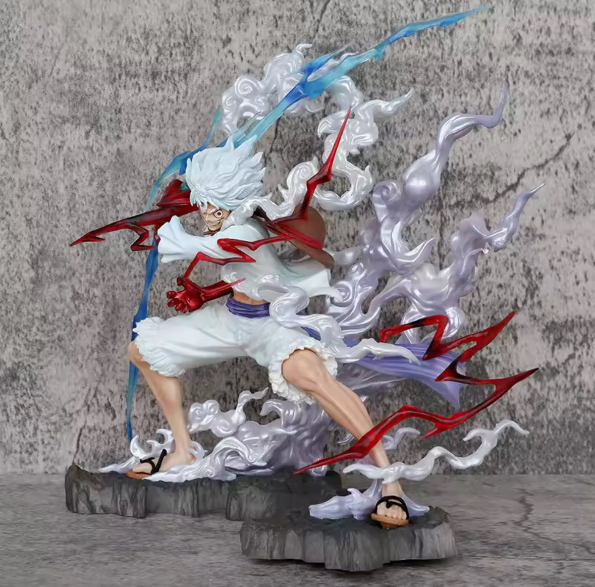 ANIME ACTION FIGURE One Piece Luffy Gear 5th Sun God Nika - 28CM - Brand New