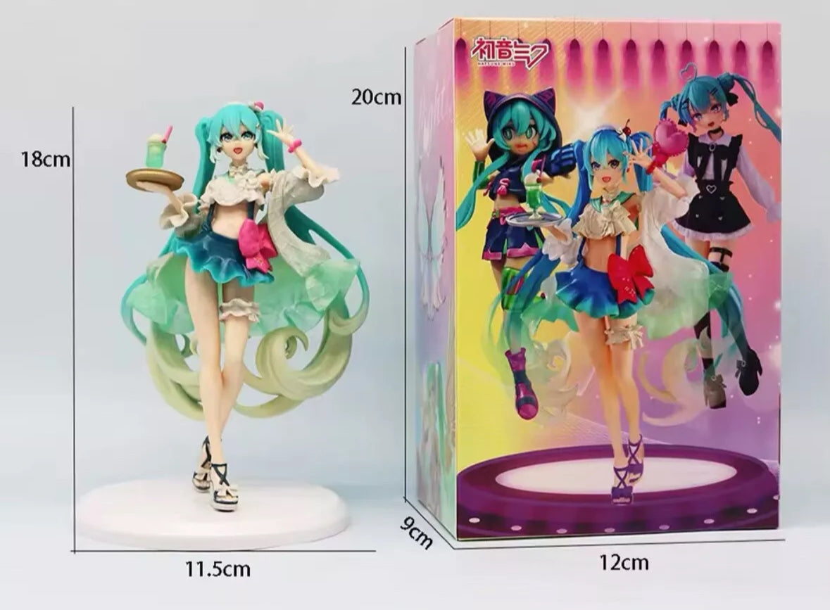 Hatsune Miku figure Soda cream dress The Props Desktop Decoration 18cm New In B