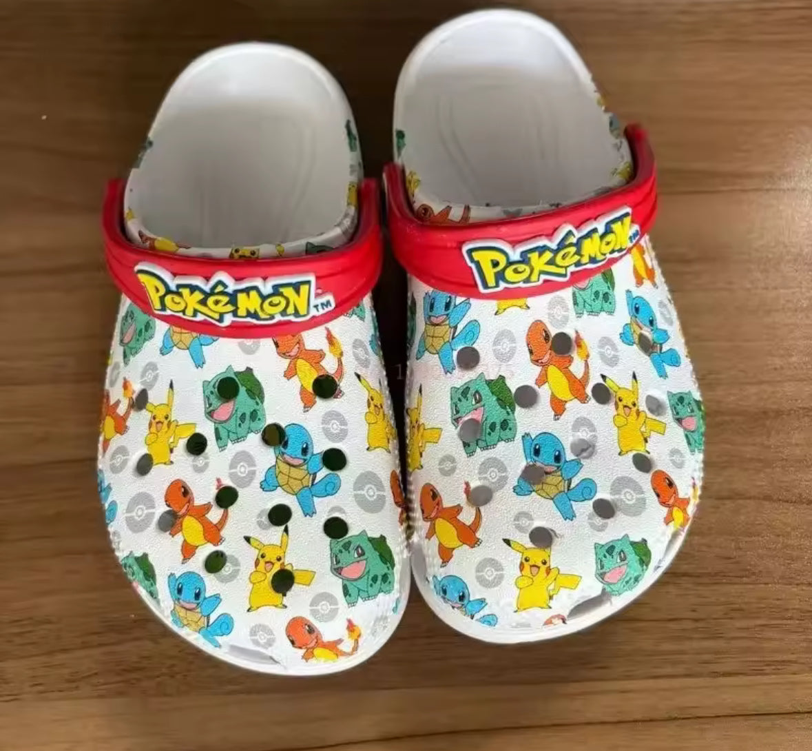 Pokemon 2 Crocs Classic Clog Pikachu Squirtle Charmander 207765 Sz 16-22cm Kids