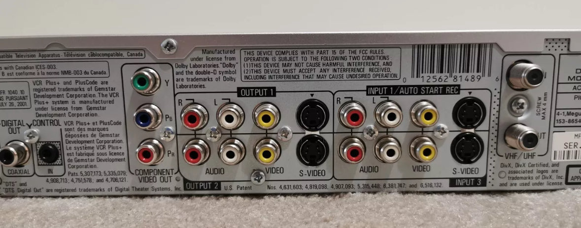 PIONEER DVR-543H-S DVD PLAYER RECORDER NO REMOTE