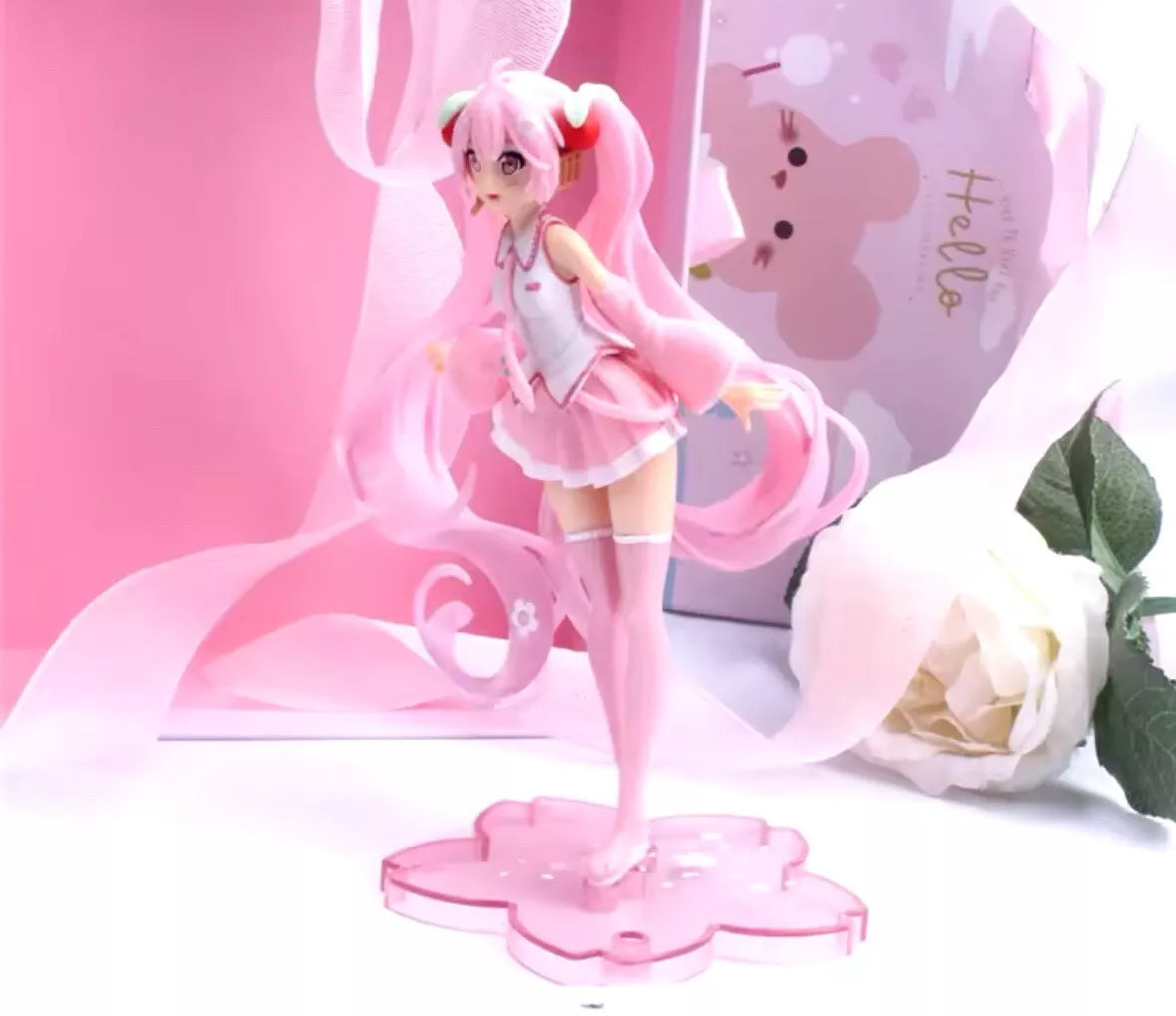 Hatsune Miku Action Figure Miku Kawaii Collection Model Pink 14.5cm Brand New