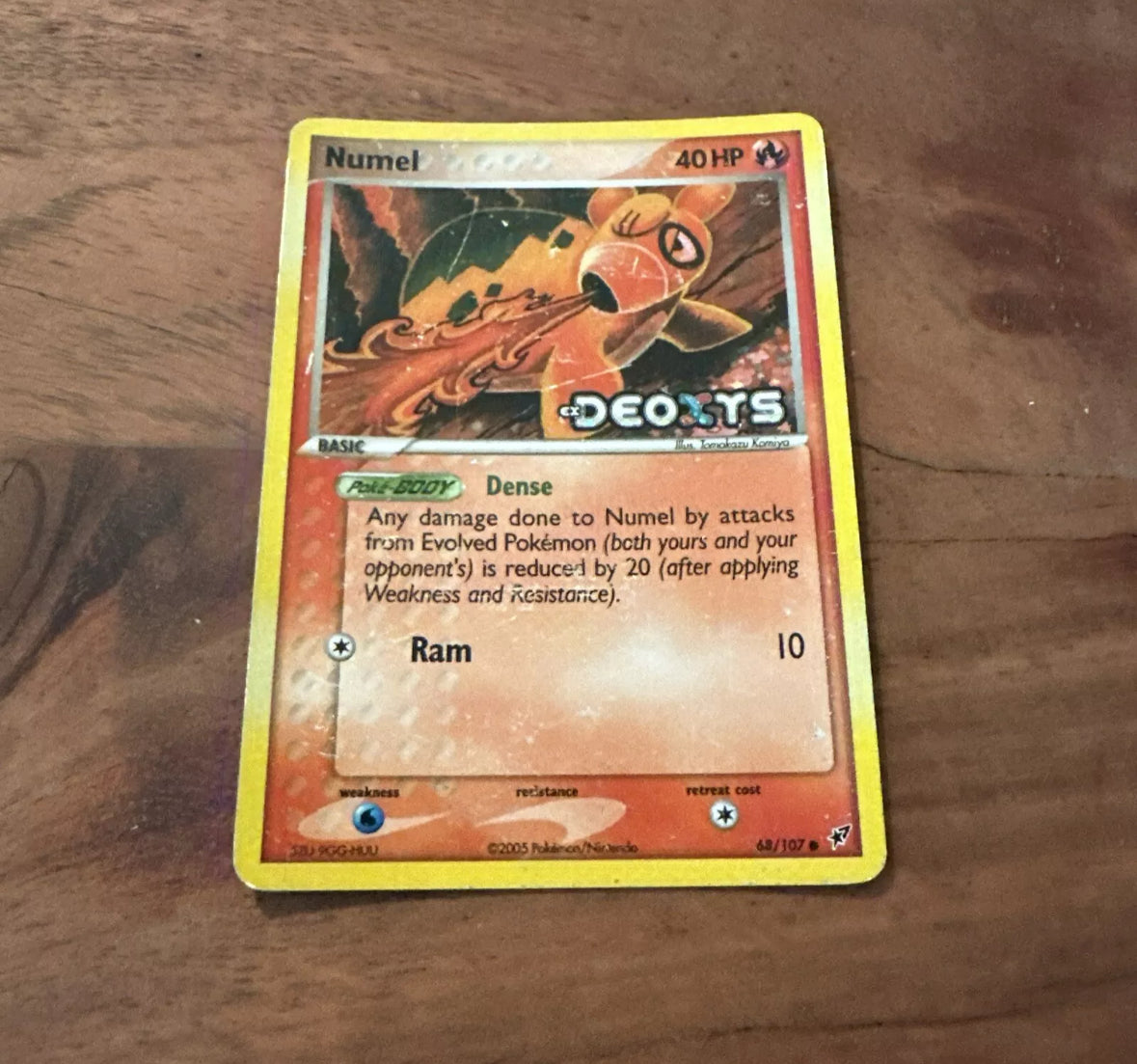 POKEMON - EX DEOXYS - NUMEL 68/107 - REVERSE HOLO - 2005 - MP