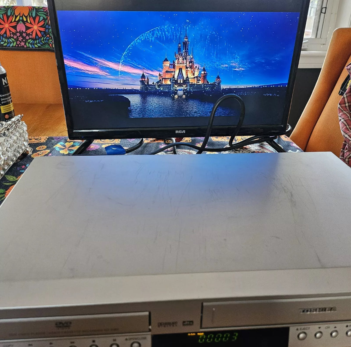 Toshiba SD-V383SC DVD VCR Combo Player VHS Recorder No Remote Tested