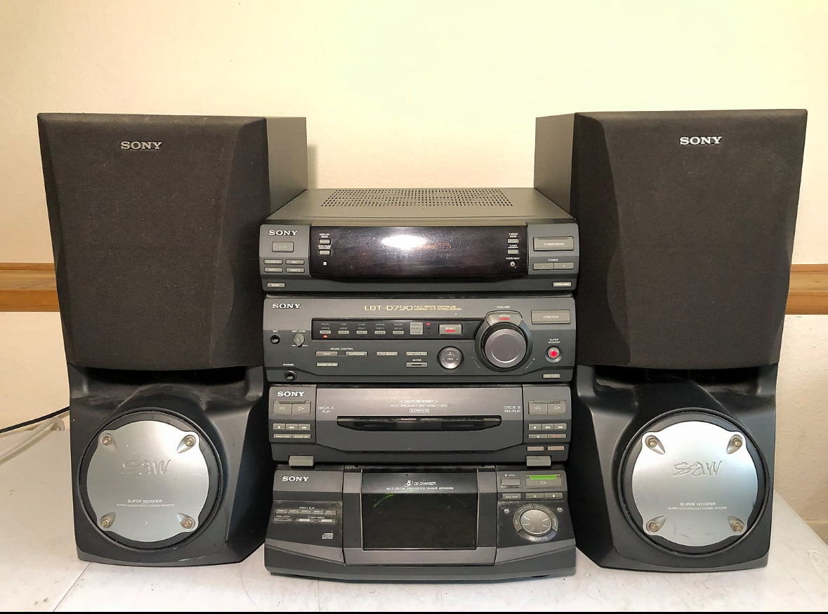 Vintage 1997 Sony LBT-D290 Stereo System With Speakers Tested. With Remote.