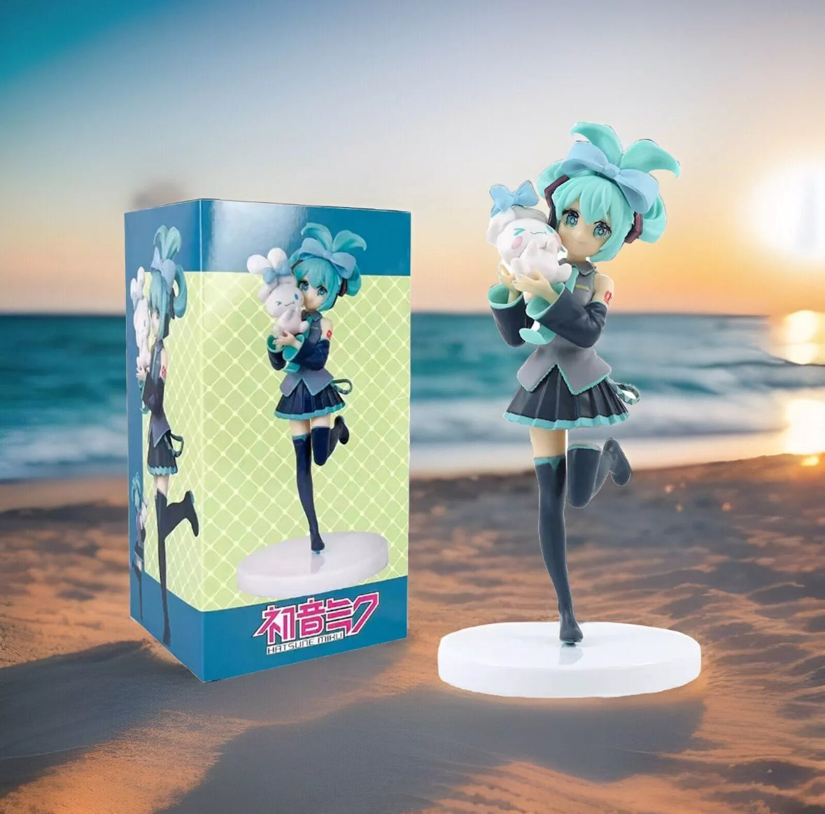 Hot 21CM Anime Hatsune Miku X Cinnamoroll Figure Anime Peripheral Collectible