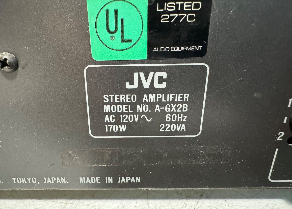 1980s JVC Stereo Integrated Amplifier A-GX2 ~TESTED~Made in Japan~