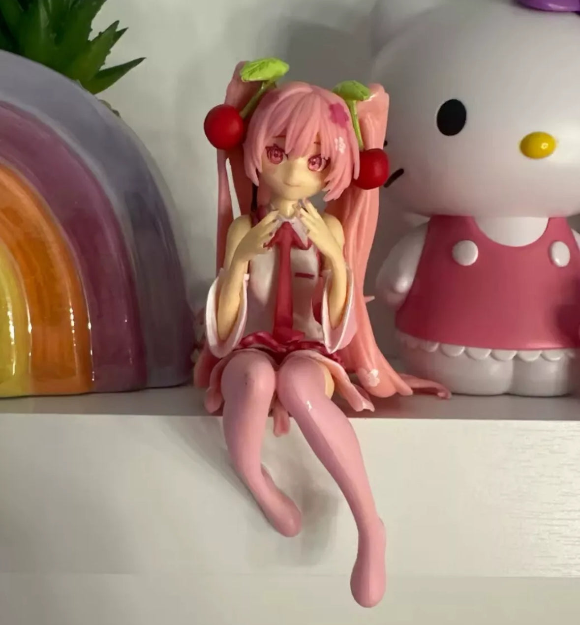 Hatsune Miku Action Figure Cherry Blossom Kawaii Model Pink 10cm Brand New