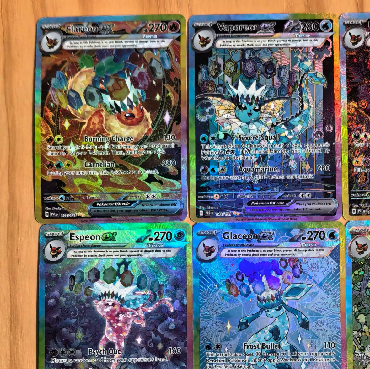 Pokemon Prismatic Evolutions 9 Card Eeveelution Set Umbreon 161/131 High Quality Replicas