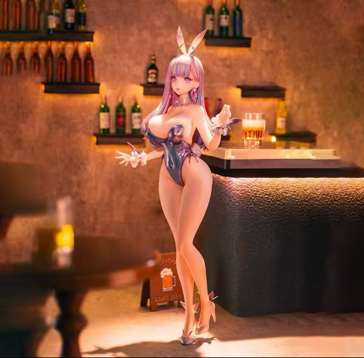 Sexy Anime Azur Lane Plymouth Bunny Girl PVC figure 29cm nobox Pull down Ver.