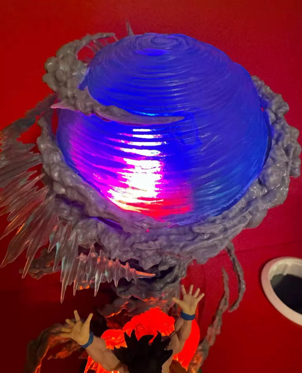 9" Dragon Ball Z Goku Son Goku Statue Figure Lamp Spirit Bomb Genki Dama W Box