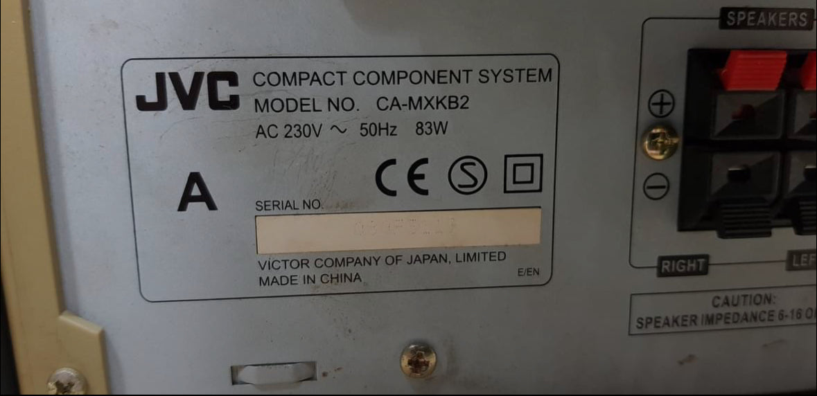 JVC Compact Component System MX-KB2 Stereo Cassette Bass Tested WORKS Rare