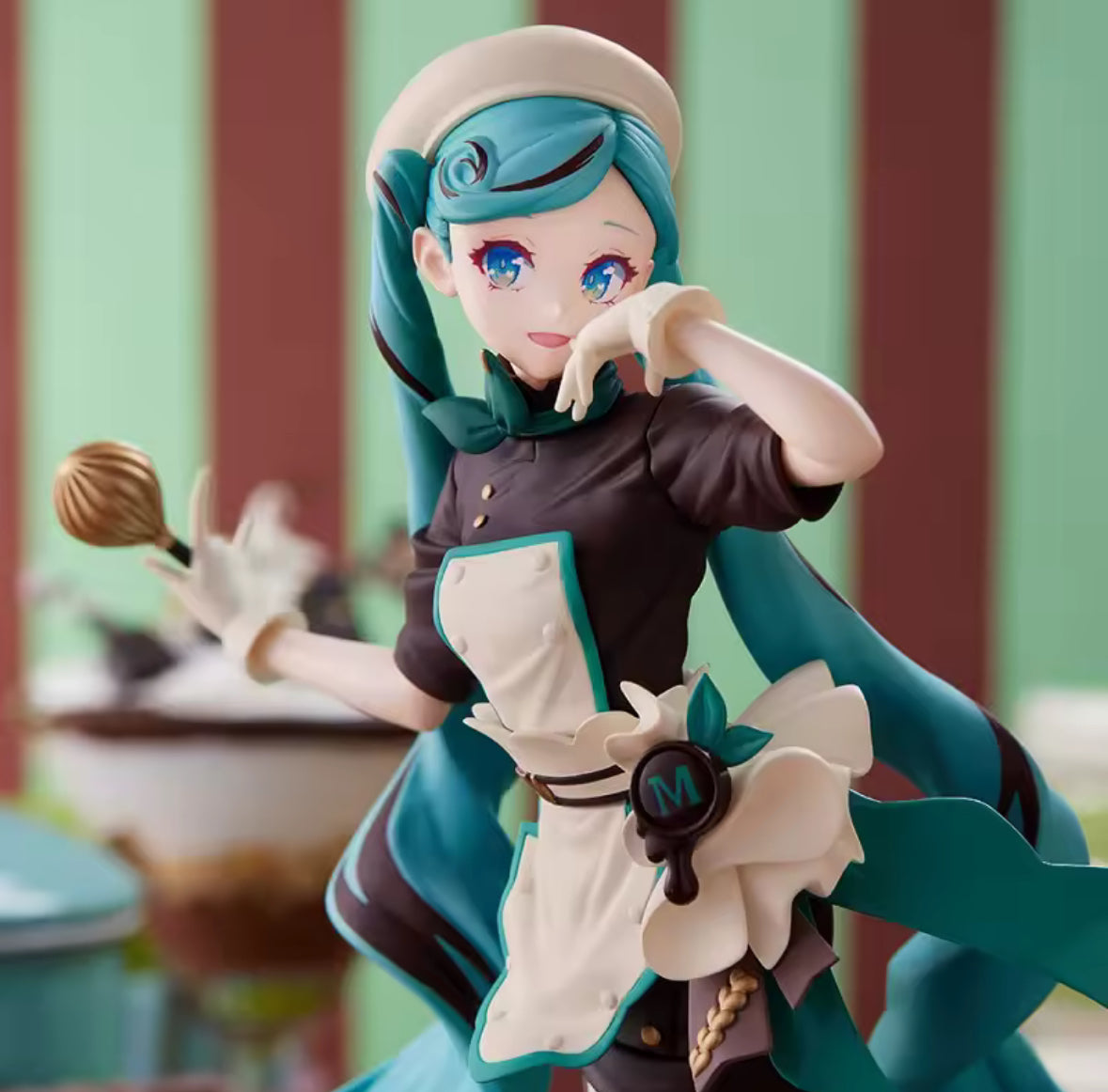 21cm Hatsune Miku Figure Brand New Rare Chocolate Pastry Chef Figure Sega Goods