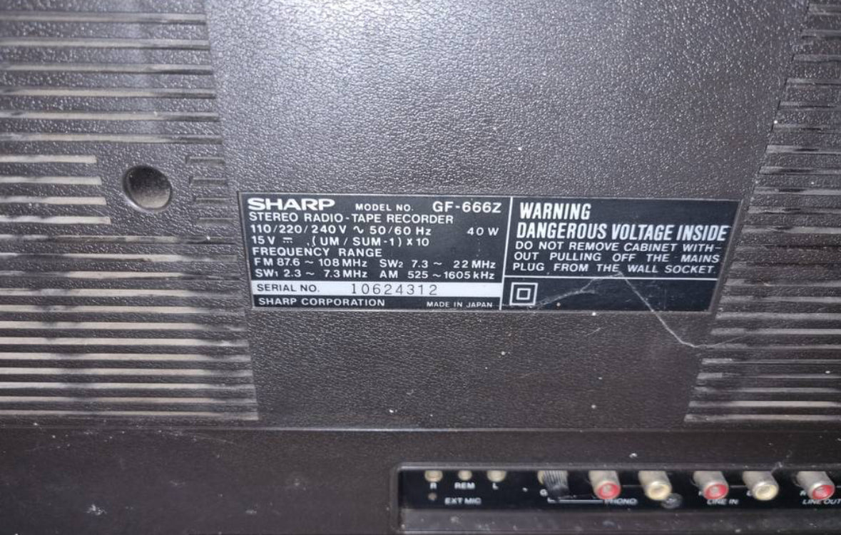 Sharp Gf-666 Boombox Cassette Am/Fm Stereo Both Decks And Radio Fully Working🔥