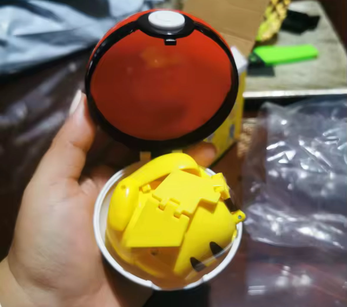 Pikachu Transform In Pokeball Adjustable Figurine Toy Gift For Kids New In Box