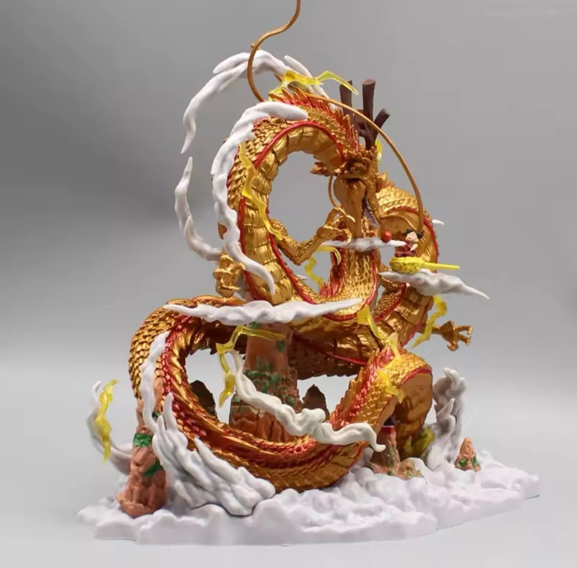 Dragon Ball Z Golden Shenron and 22cm Anime Figure Dbz Figurine Pvc Statue New
