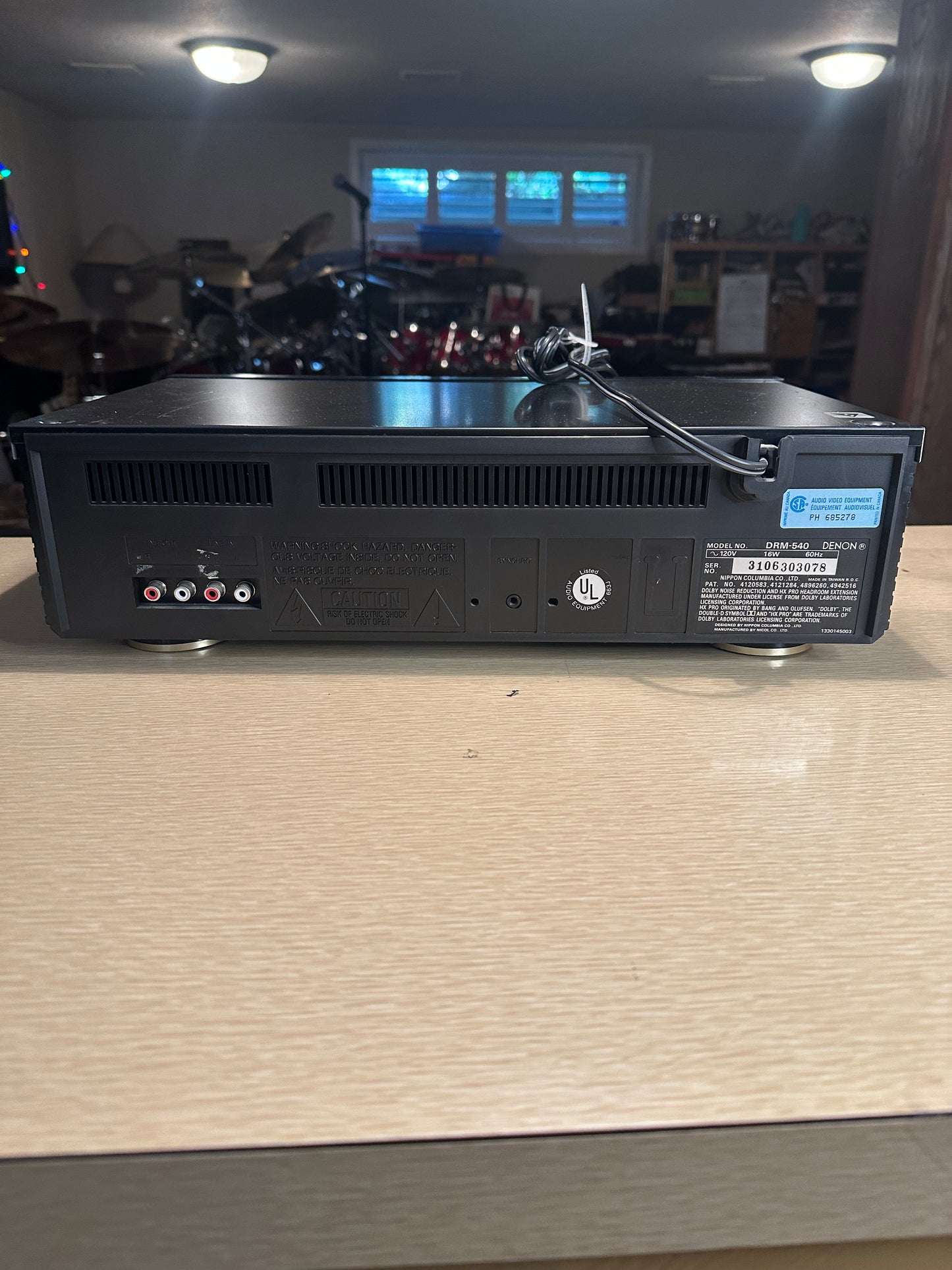 GREAT Condition Denon DRM-540 Cassette Deck ~ BEAUTIFUL Sound Quality New Belts