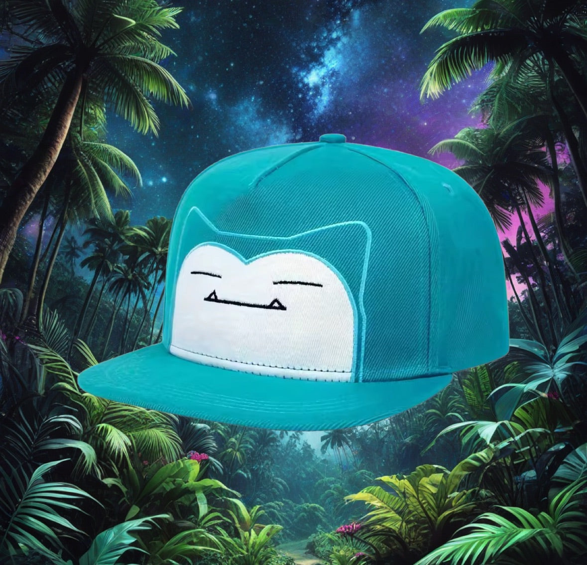 Snorlax Blue Adjustable Baseball Cap Hat Pokemon Kawaii Anime Brand New