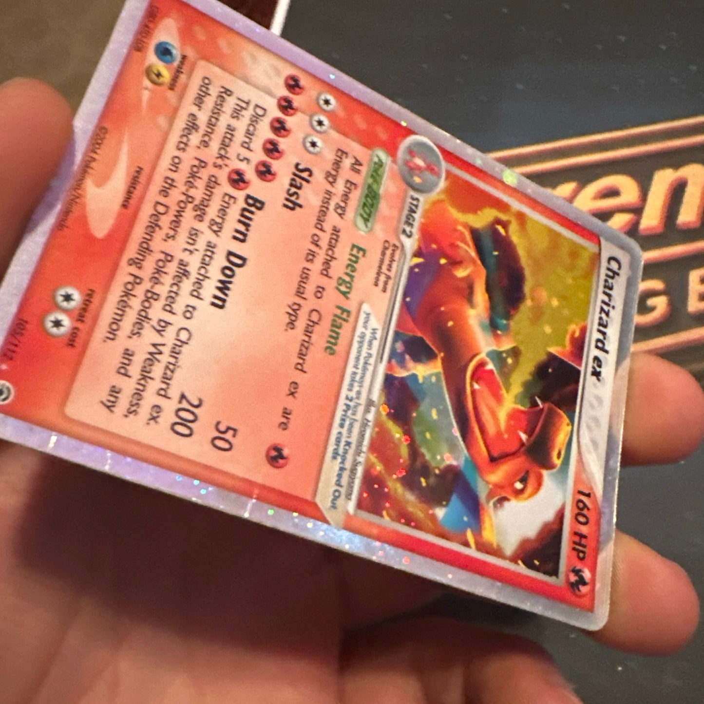 Pokemon Charizard EX Holo Card 105/112 Fire Red Leaf Green