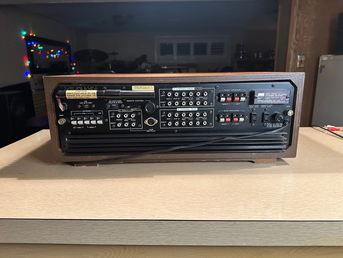 BEAUTIFUL VINTAGE SANSUI QRX-3500 DUAL STEREO/QUAD *FULLY SERVICED* Good Shape