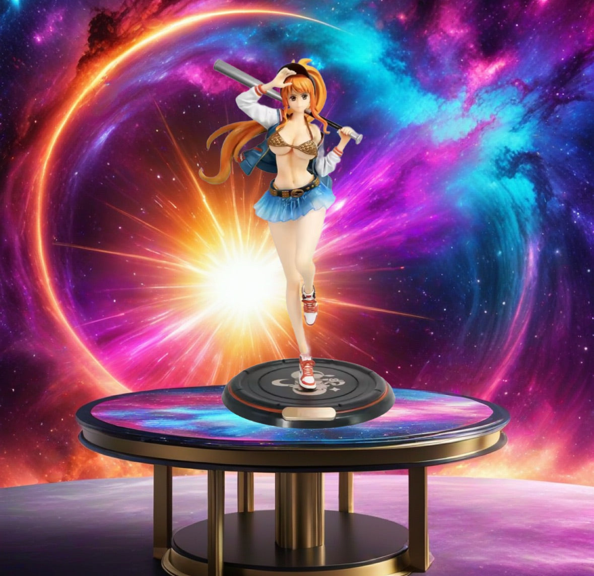 18cm One Piece Nami Anime Figure Thief Cat Nami Figurine Pvc Statue NEW