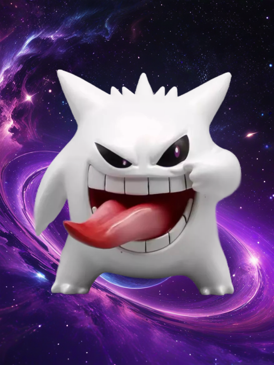 NEW Pokemon Purple White Gengar Tongue Out Funny cool With box Action Figure