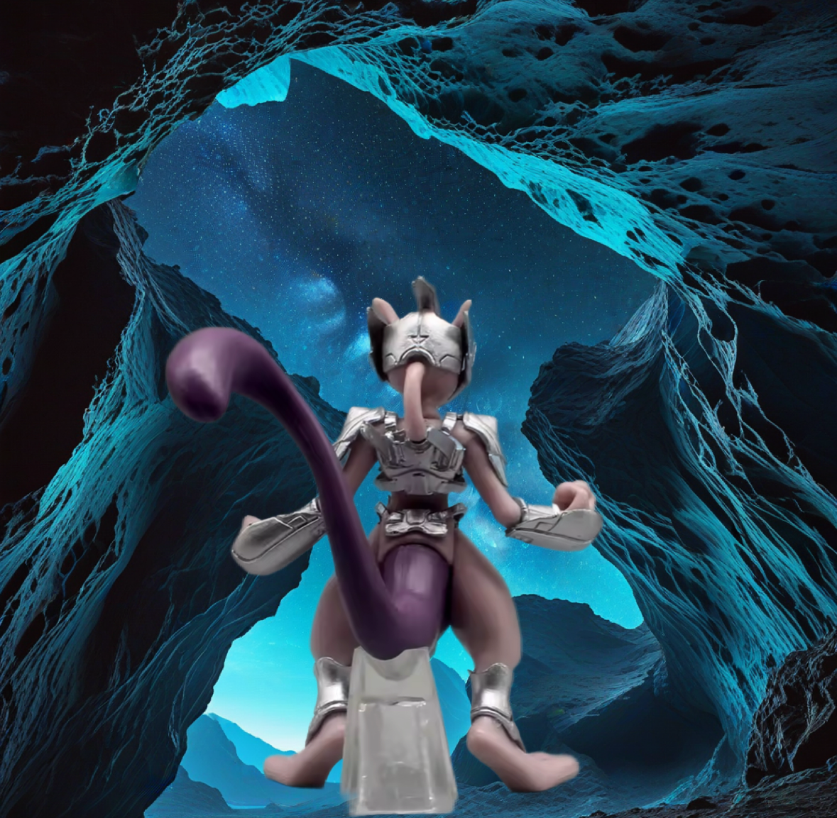Vintage Pokemon Armored Mewtwo Collectible Display Figure New With Box Awesome!