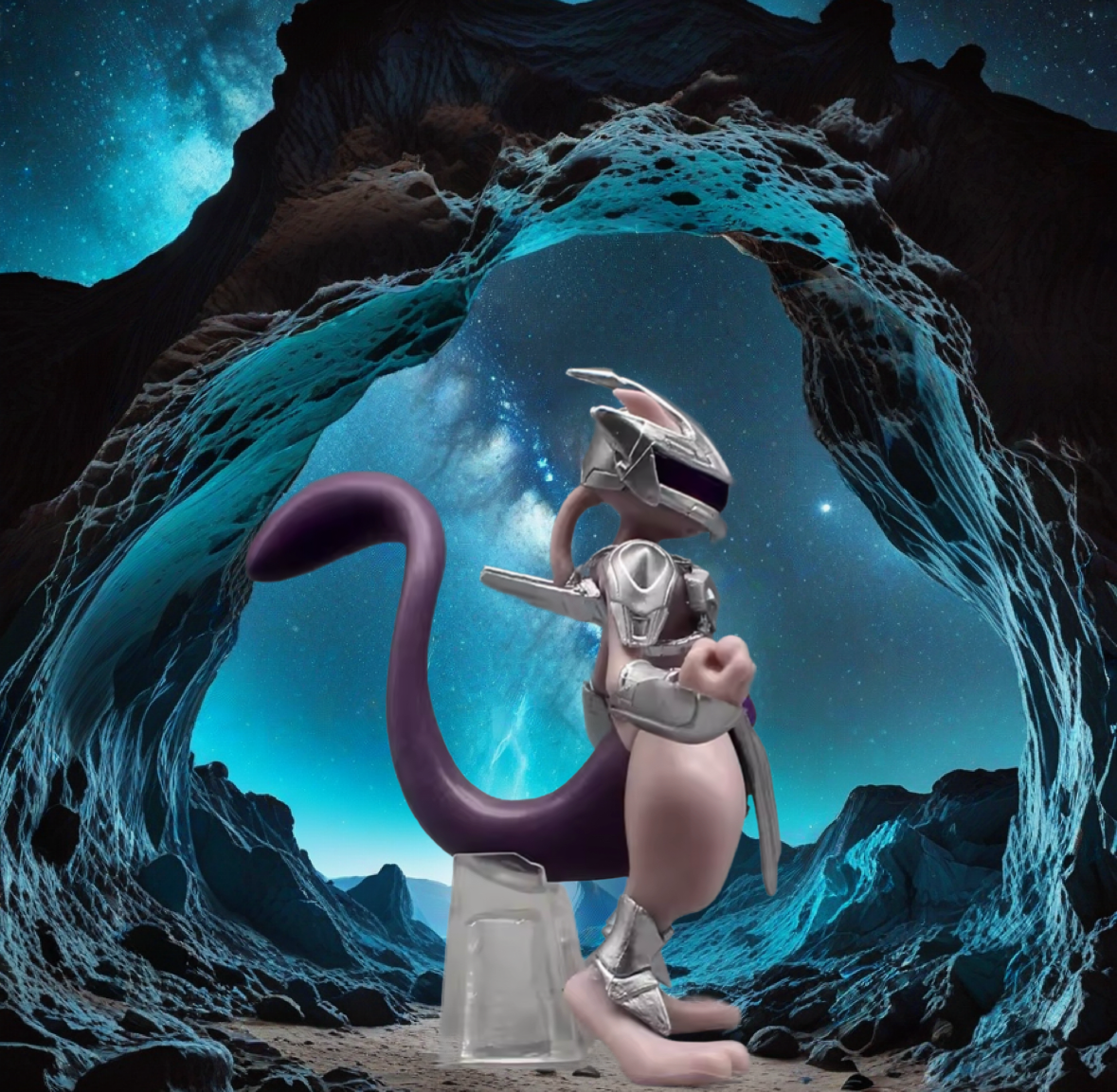 Vintage Pokemon Armored Mewtwo Collectible Display Figure New With Box Awesome!