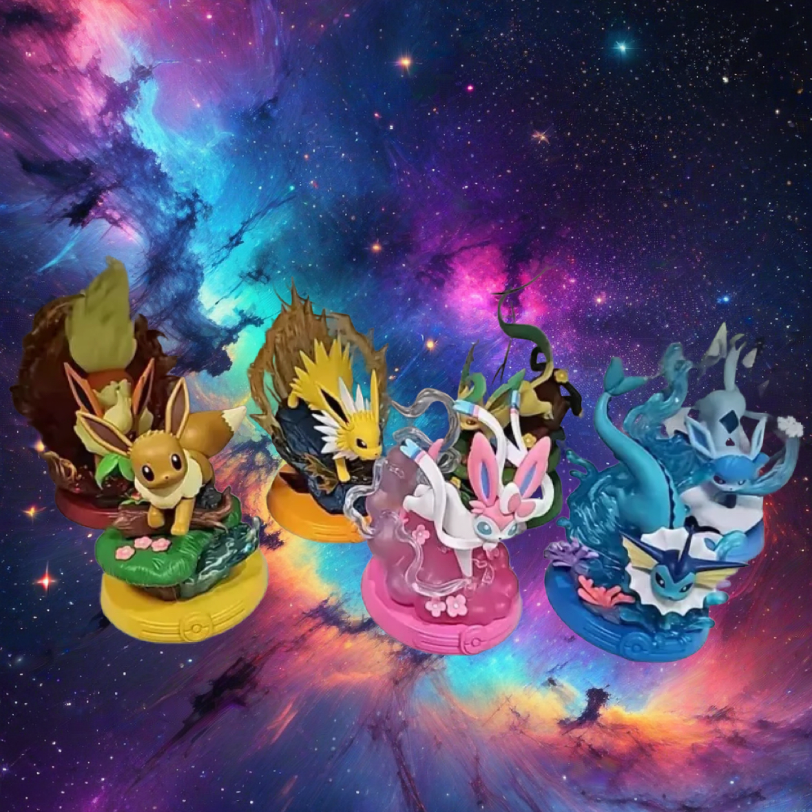 1X 9 Style Pokemon Eeveelution Pokémon Model Anime Figure Ornaments Toy NIB
