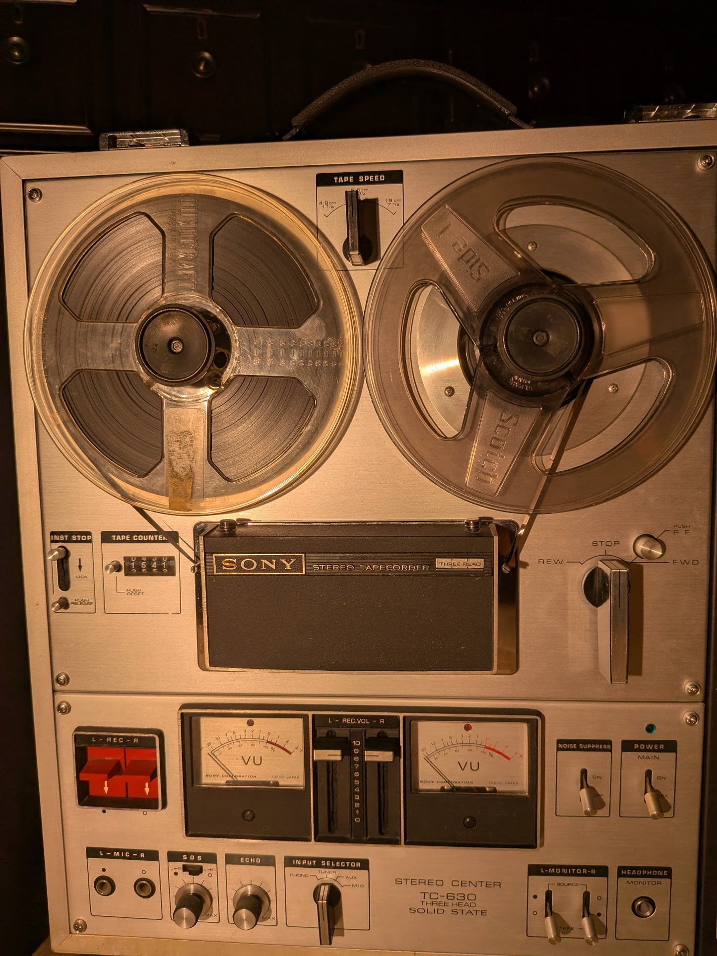 🔥Sony TC-630 Reel to Reel Tape Recorder Deck Solid State Audio 3-Speed Turns On