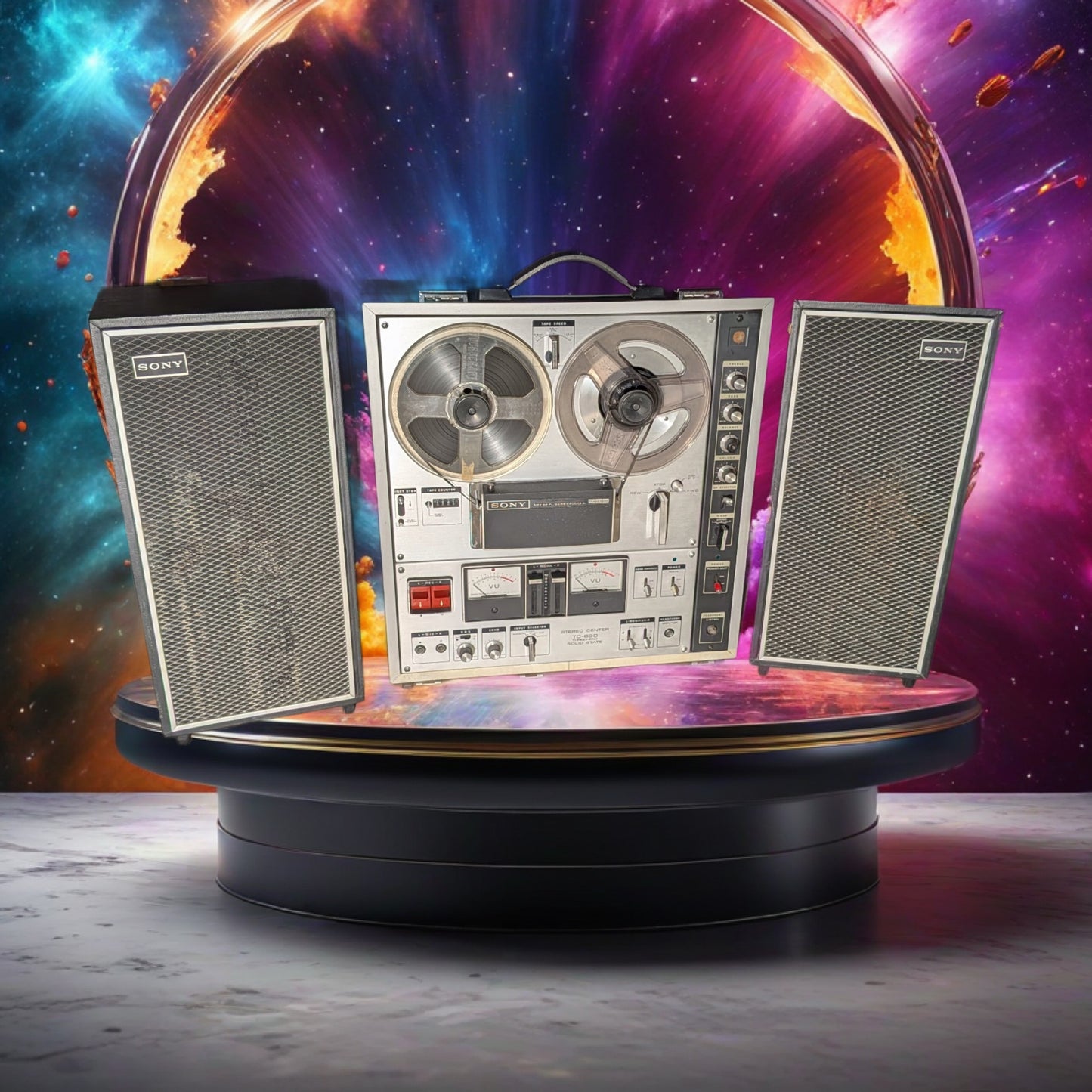 🔥Sony TC-630 Reel to Reel Tape Recorder Deck Solid State Audio 3-Speed Turns On