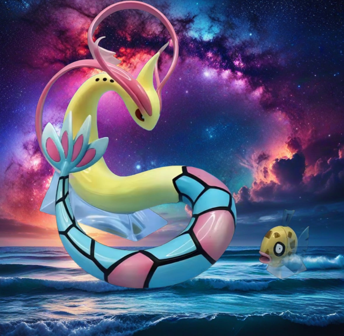 Pokemon Emerald Milotic And Feebas Brand New PVC Toys Bandai 12cm + 3cm