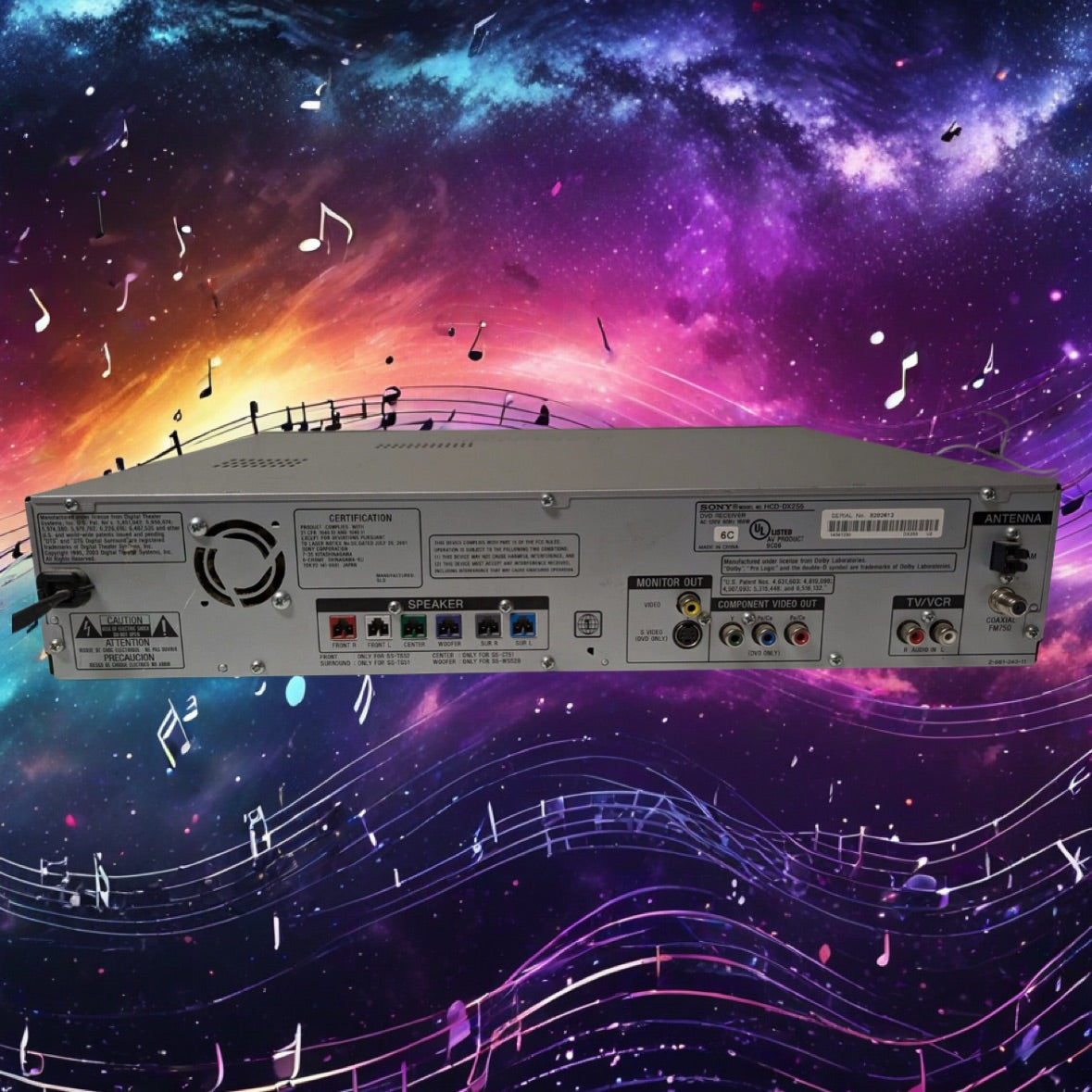 Sony S-Master Digital Amplifier HCD-DX255, 5 Disc Changer Home Theater Receiver
