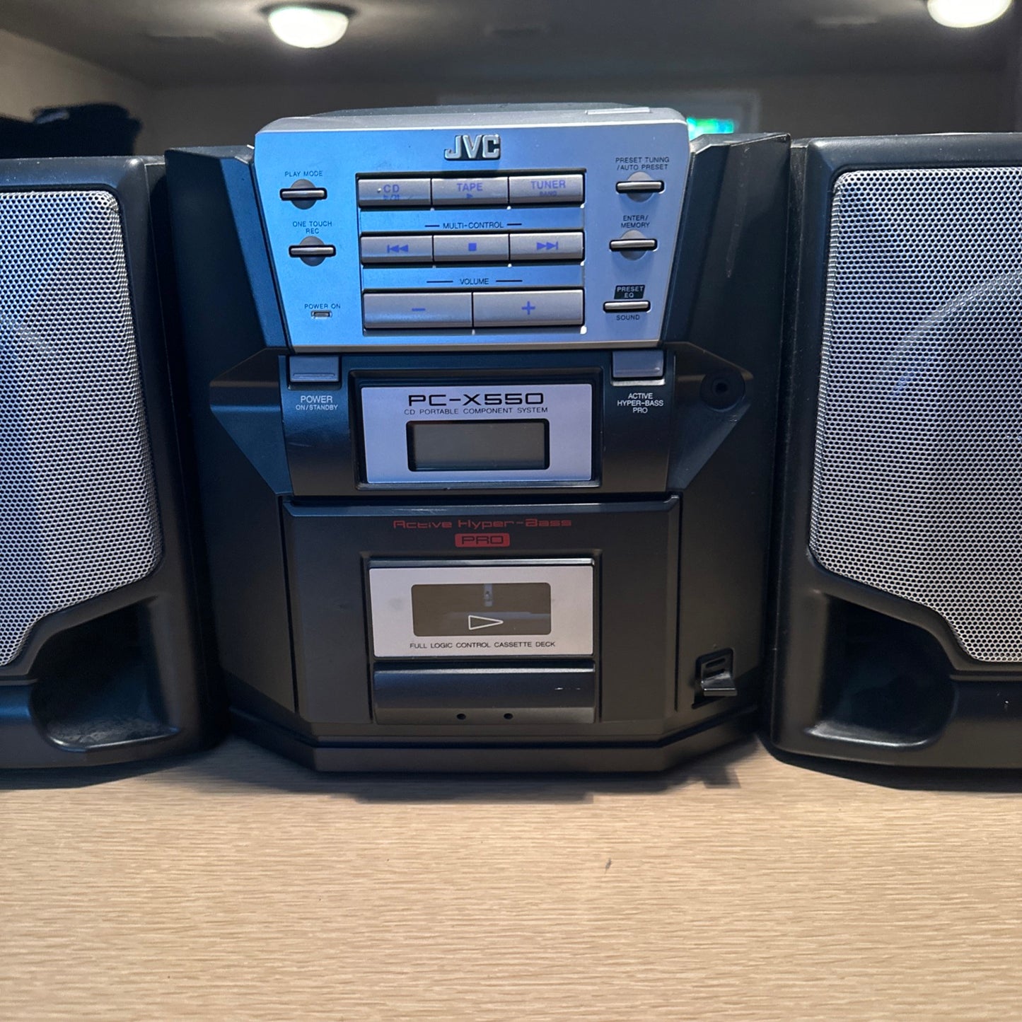 JVC PC-X550BK Vintage Boombox Powerful Comes With Power Chord Tested Working