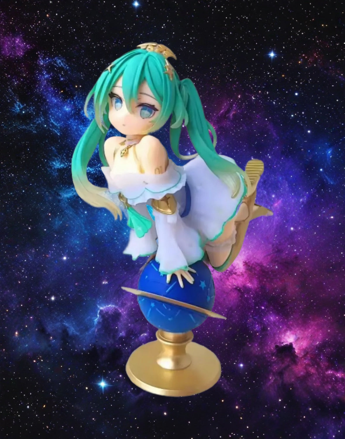 17cm Glittering Star ver. Hatsune Miku Anime Figure Kawaii Globe Girl Action Fig