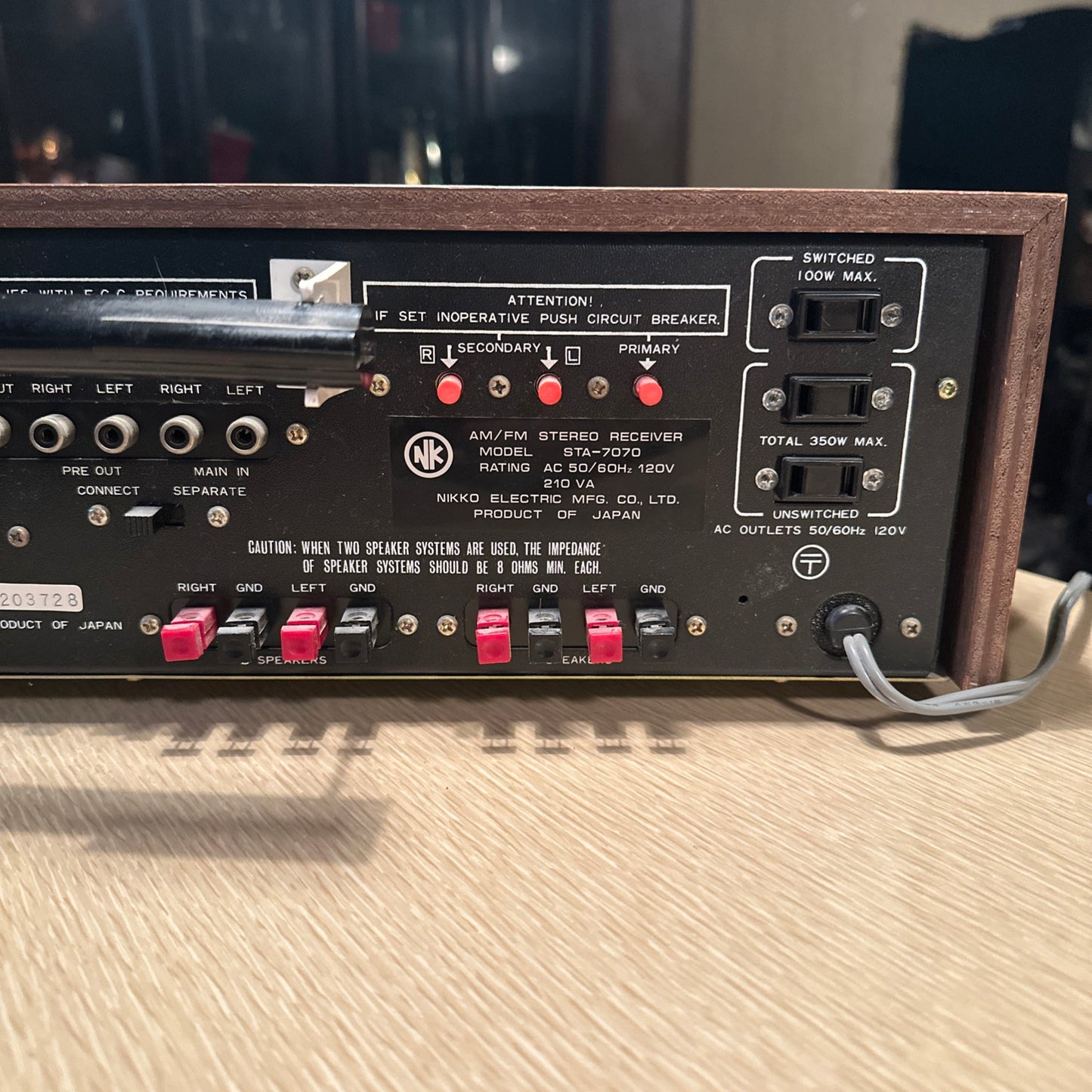 1978 Nikko STA-7070 Vintage Stereo Receiver. Japan. 43 WPC. Clean & Working Well